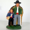 Santon L'aveugle et l'enfant 8 / 9cm