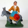 Santon La vieille sur l'âne 8 / 9cm