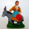 Santon La vieille sur l'âne 7 cm