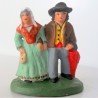 Santon le Couple de vieux 4 / 5 cm